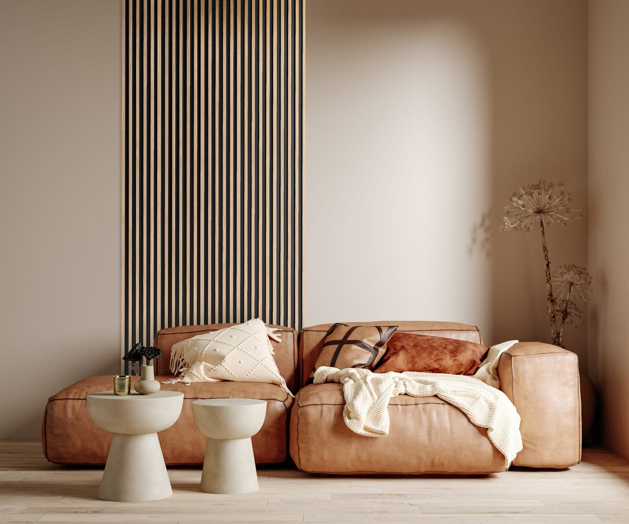 5 Idées d'utilisation des lamelles dans le salon