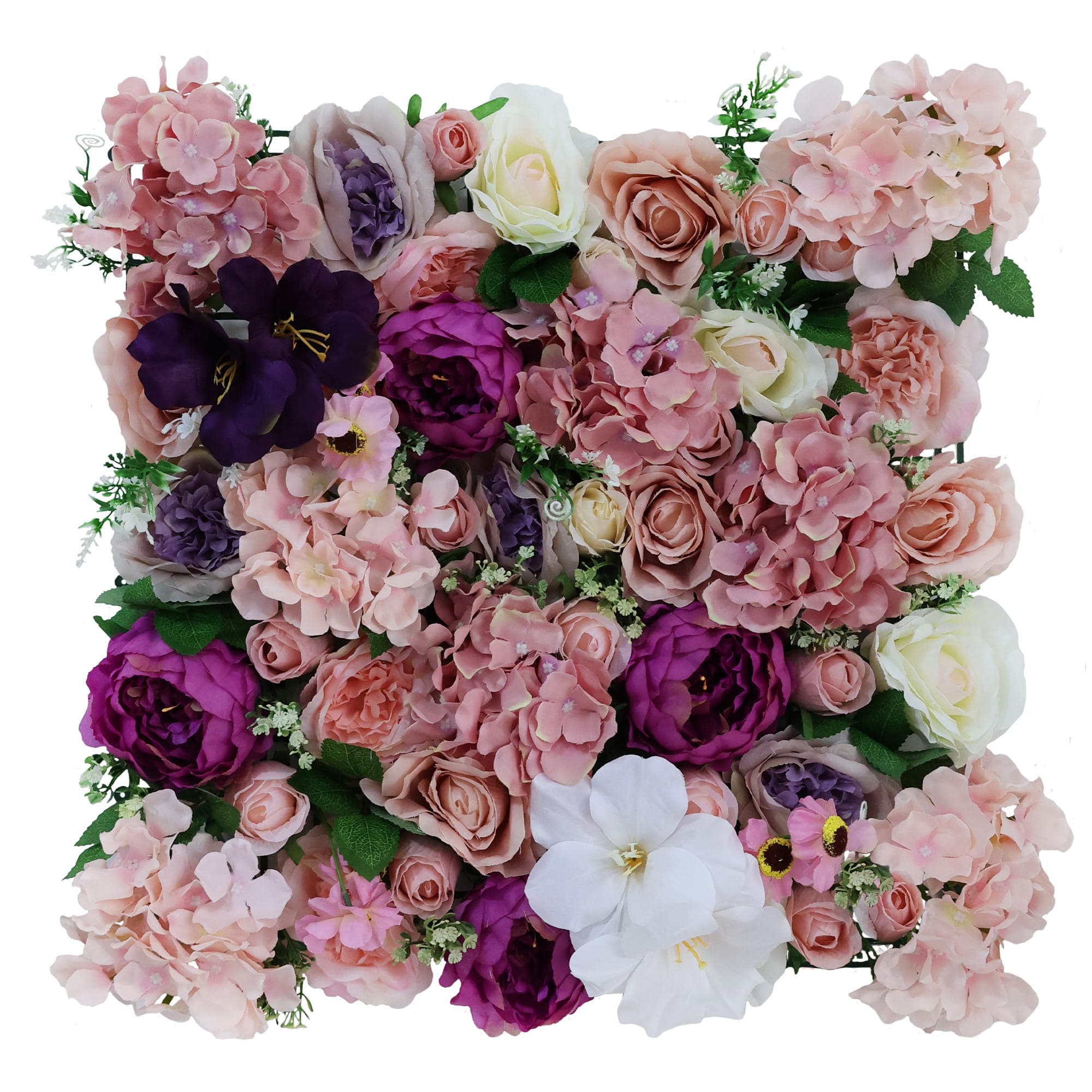 Mur de fleurs de jardin en velours 50x50cm