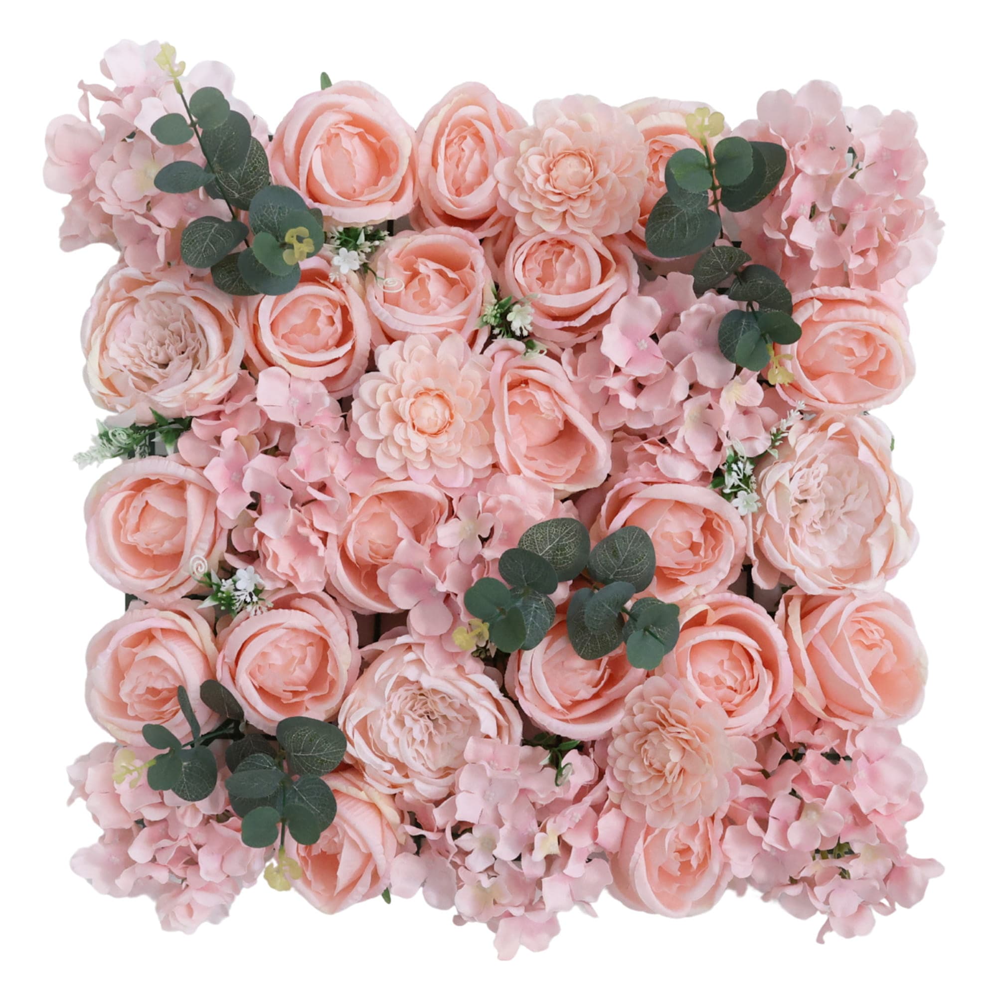 Mur de fleurs Rose tendre 50x50cm